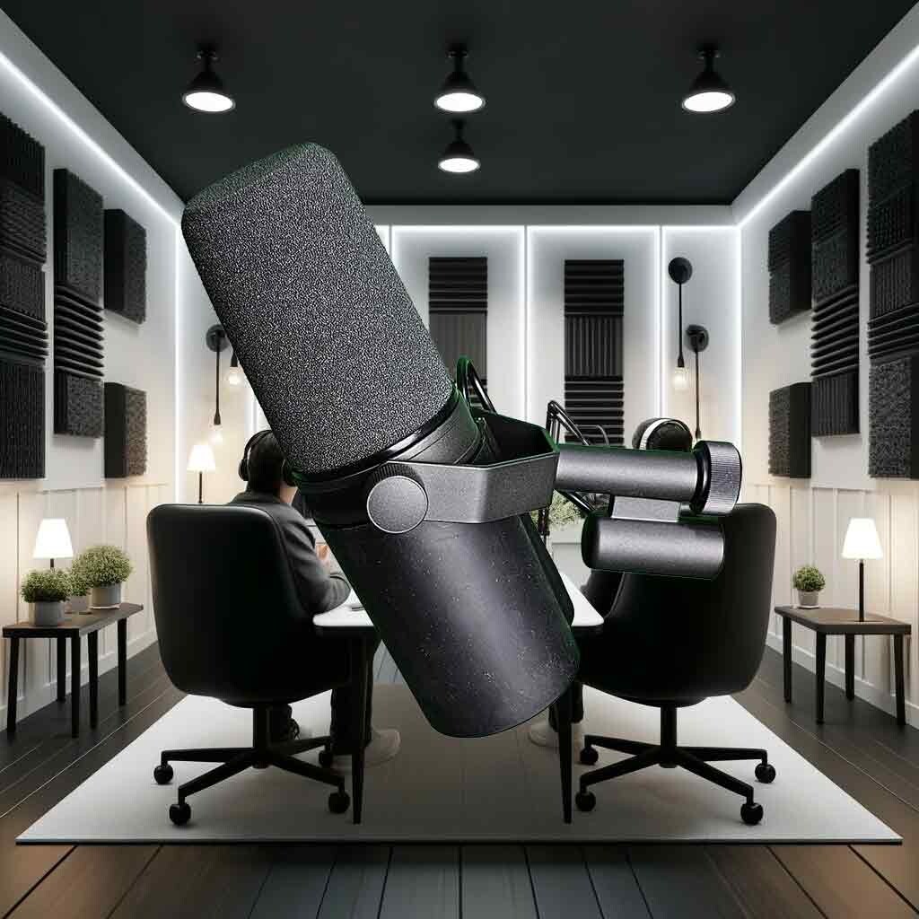 SM7B Black Microphone Base Cover for Shure SM7B/SM7dB Durable Removeable Stye