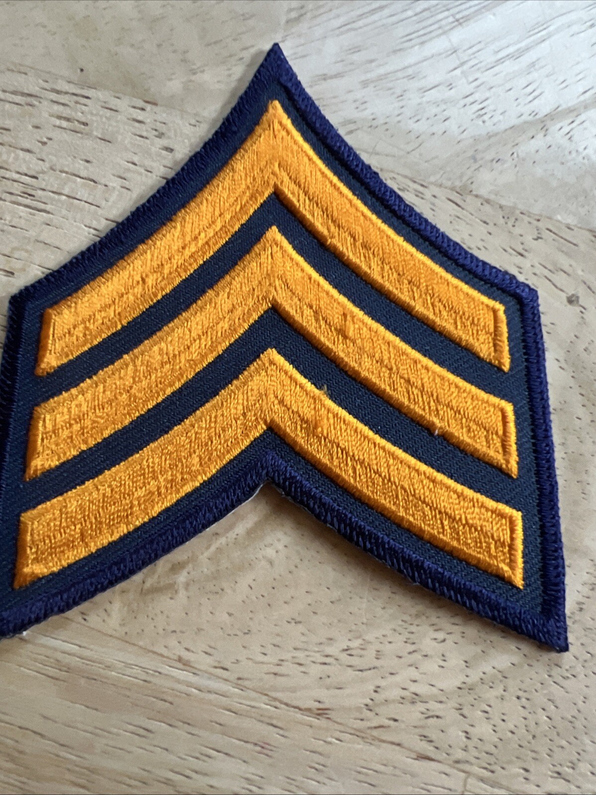 Sergeant Rank Chevron Patch 3”x3.5”. NEW