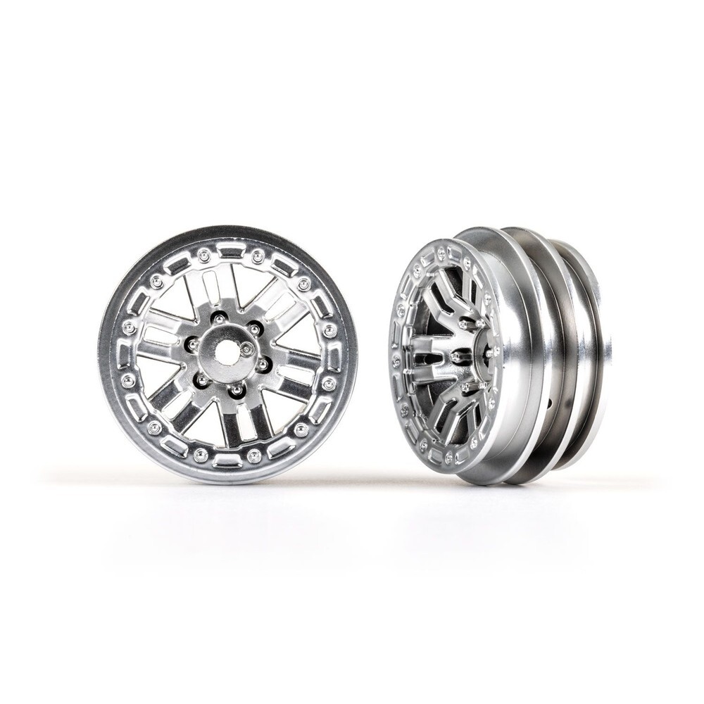 Traxxas Satin Chrome 1.0" Wheels (2pcs) (9768-SATIN)