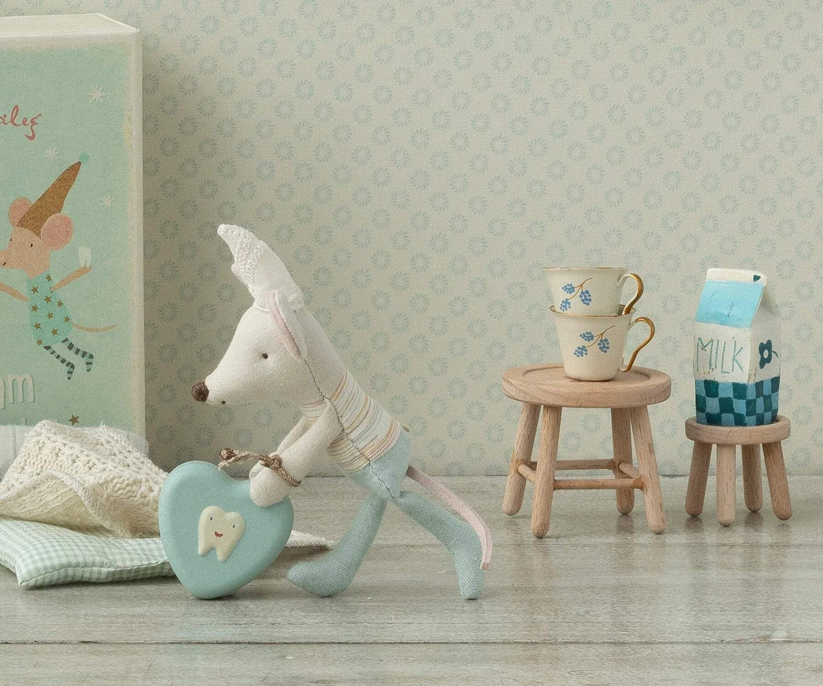 Maileg Table and stool set, Mouse