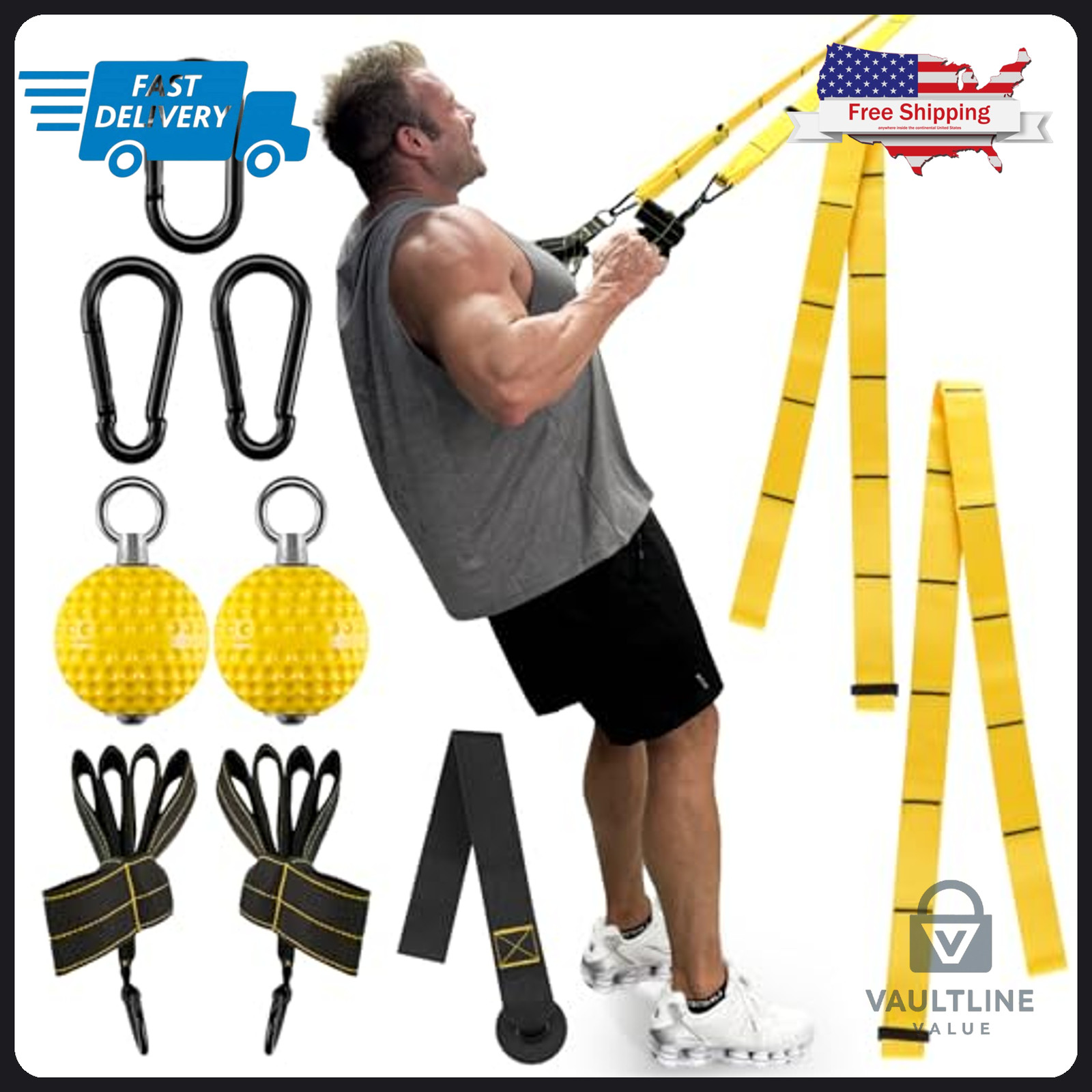 FitBeast Pull Up Grip Ball and Finger Strap Set for Strength Training