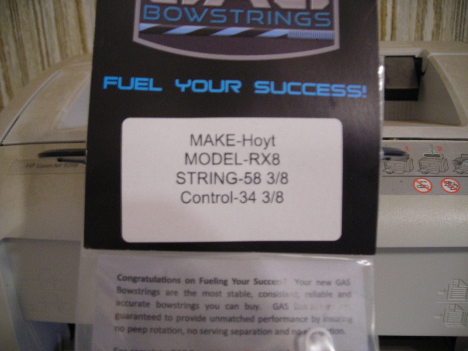 NEW Gas Strings HOYT RX8 Bowstring And Cable Set W/ Orange & Black FULL SET