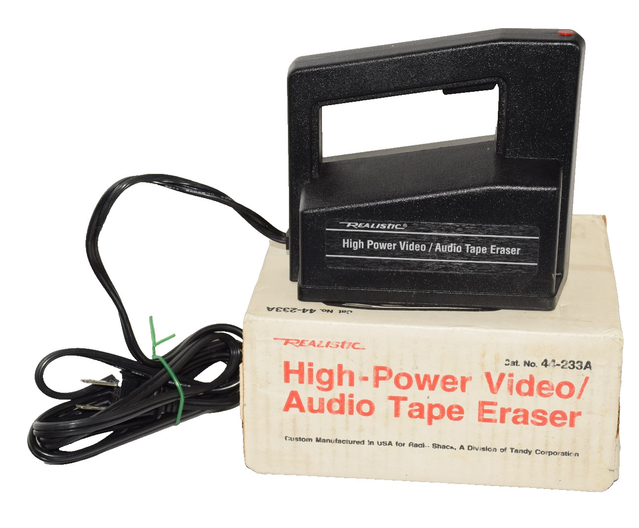 Vintage Realistic 44-233A High Power Video Audio Tape Eraser Radio Shack USA CIB