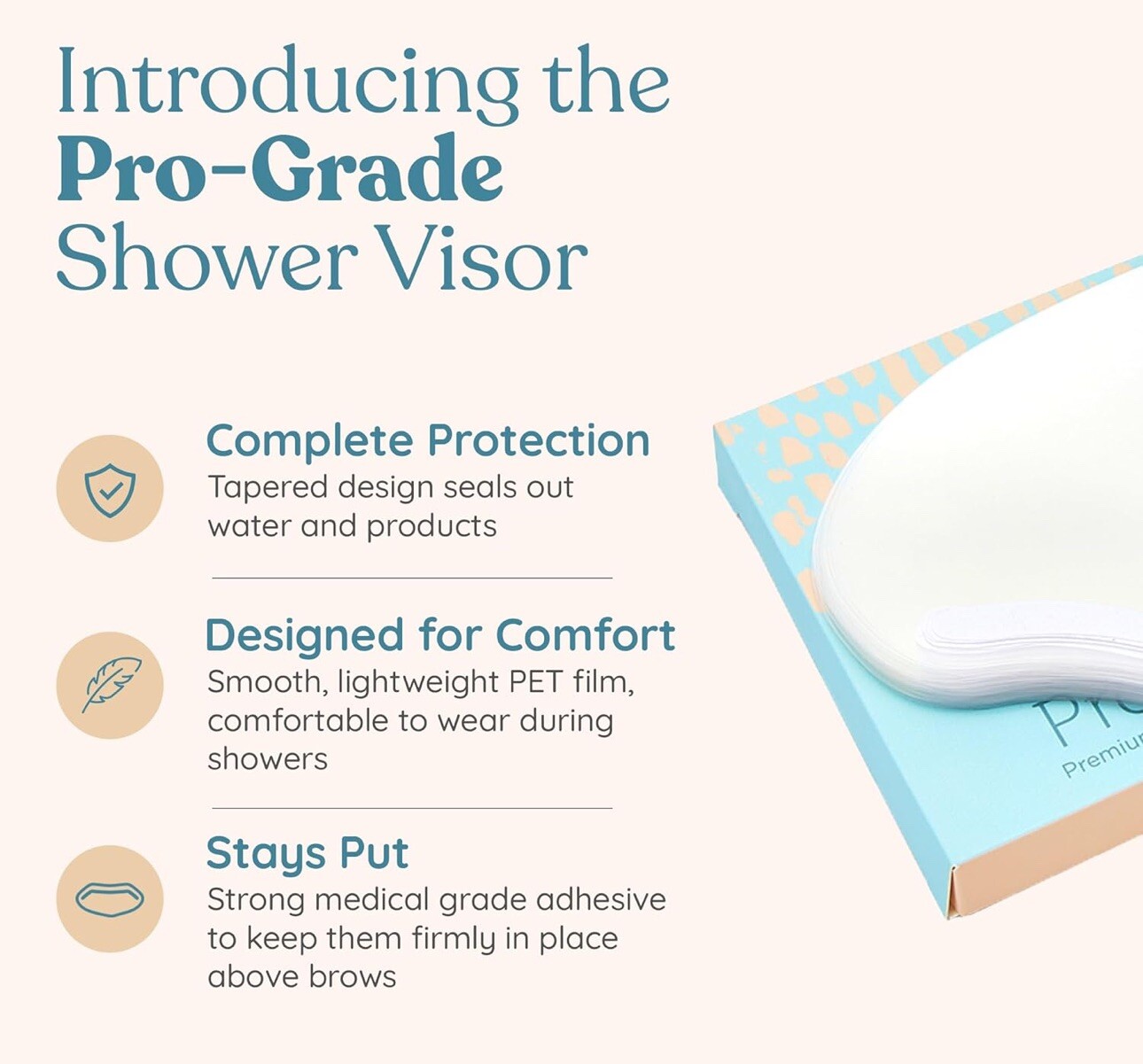 Eyelash Shield Shower Visor For Adults - 200 Eye Shields for After Surgery