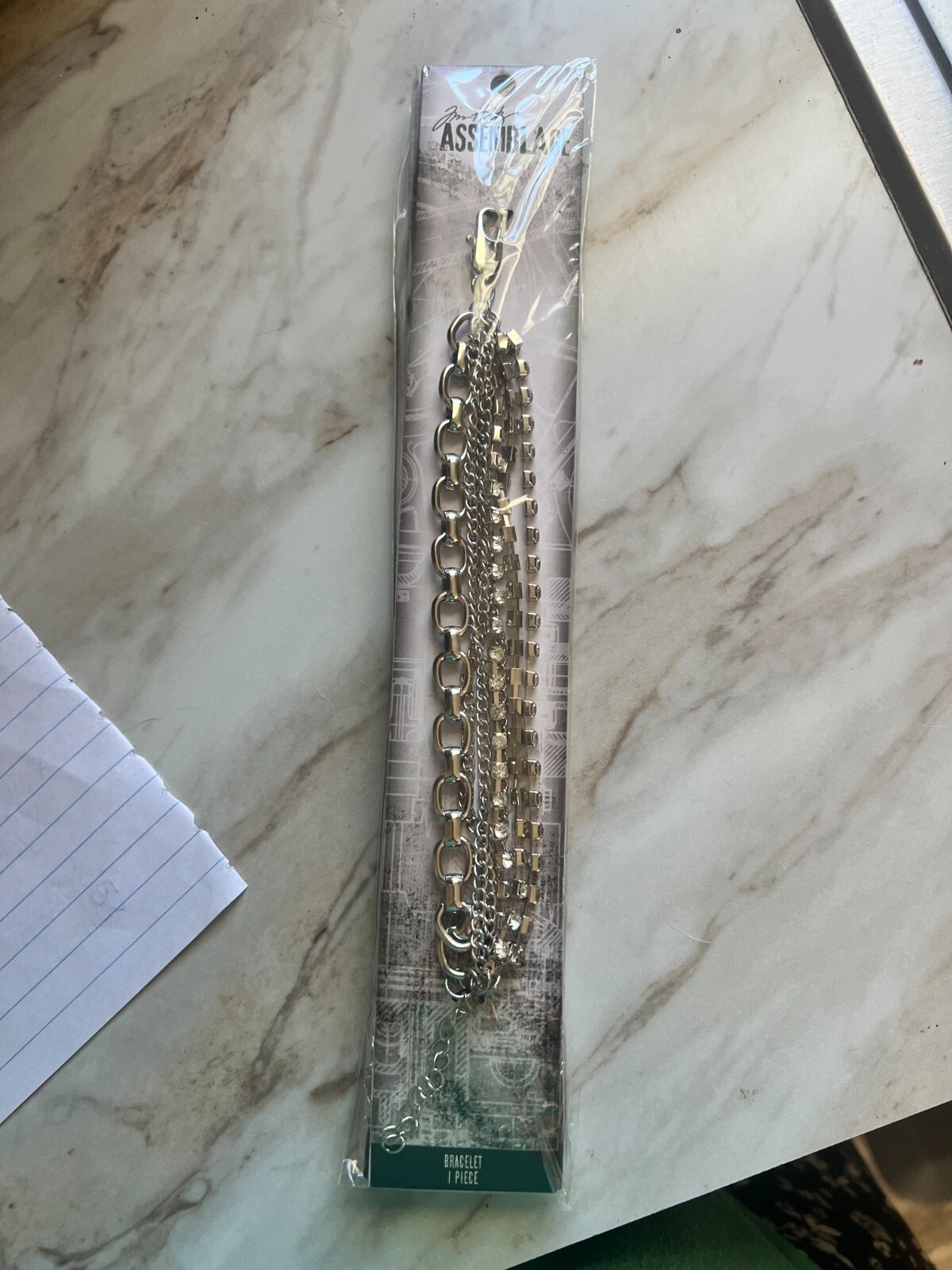 tim holtz assemblage silver bracelet (retired)