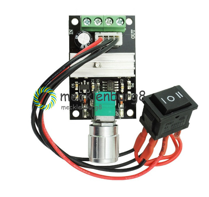 3A 80W 6V/12V/24V/28V DC Motor Speed Controller PWM Adjustable Reversible