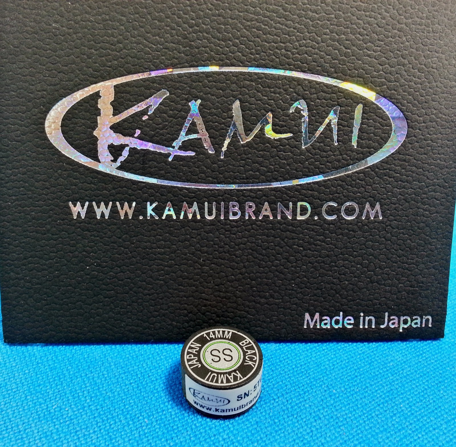 (1) Genuine SS KAMUI BLACK Pool Cue Tip ( SUPER SOFT ) - w/ serial number