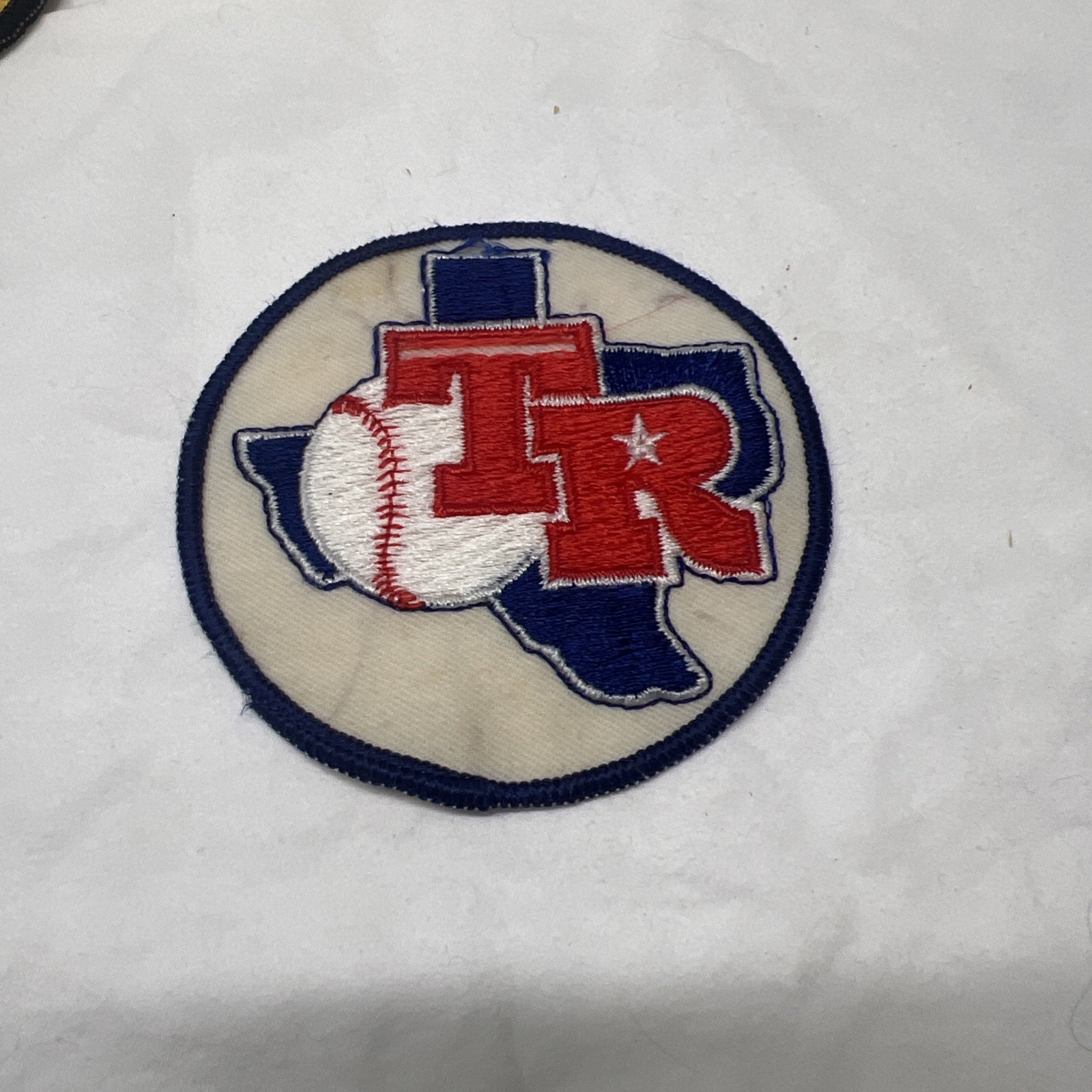 Vintage Texas Baseball TR Logo Patch 3” Embroidered Retro USA