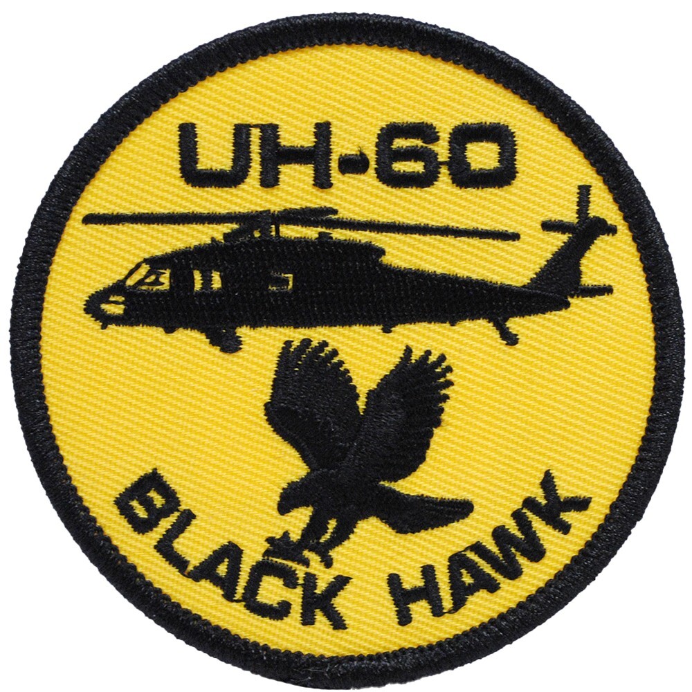 HELICOPTER UH-60 BLACK HAWK Embroidered Shoulder Patch 3" (0677) (NEW)