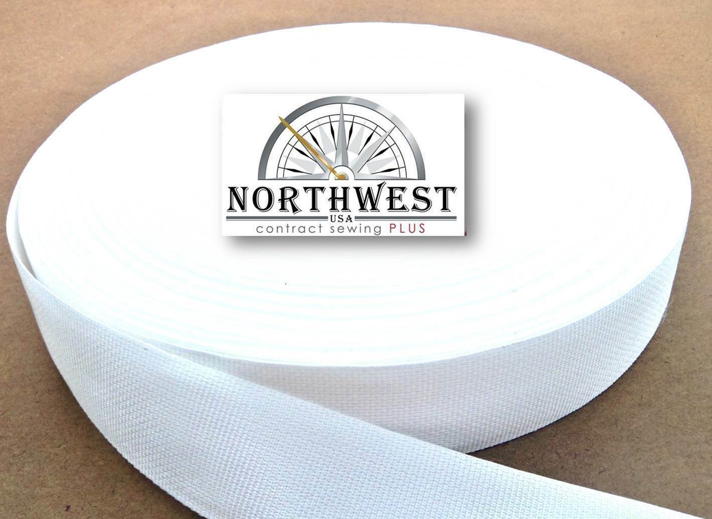 2 1/2 Inch White Polypro Webbing  5 yards per lot