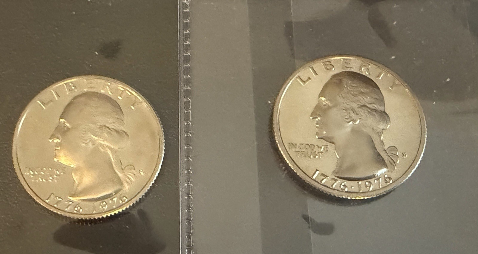 Lot Of 2 Ea 1976 25C Bicentennial Proof Clad Quarters