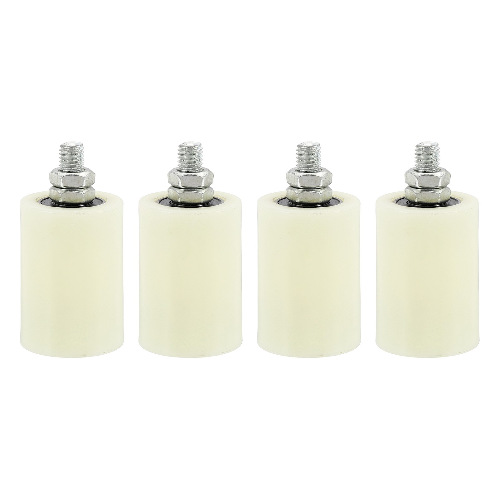 2Set Slide Gate Guide Roller 2.8" Adjustable Nylon Roller, White