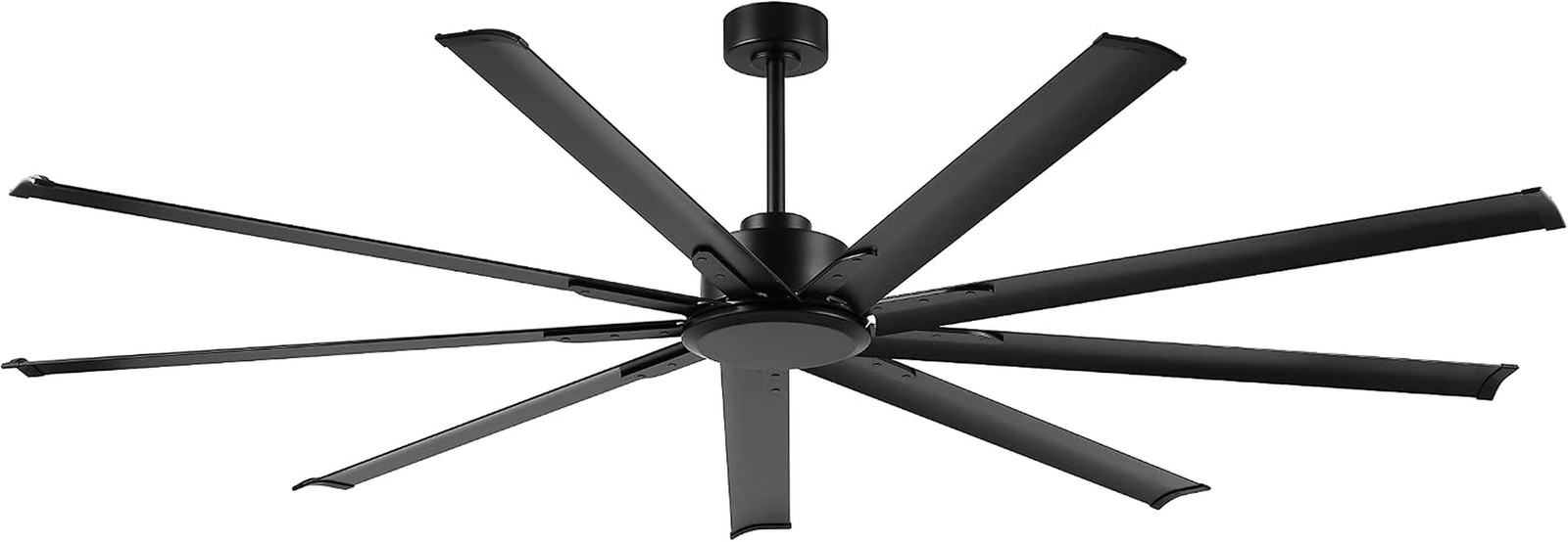 84" Ceiling Fan No Light Black, Reversible DC Motor, 6 Speed Remote Control, Ind