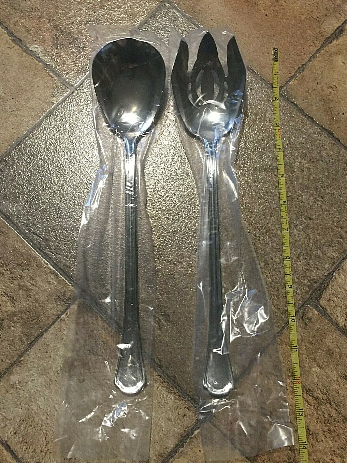 New 12" SERVING SALAD FORK SPOON  REED & BARTON 18/10 Stainless ARLINGTON NEWTON