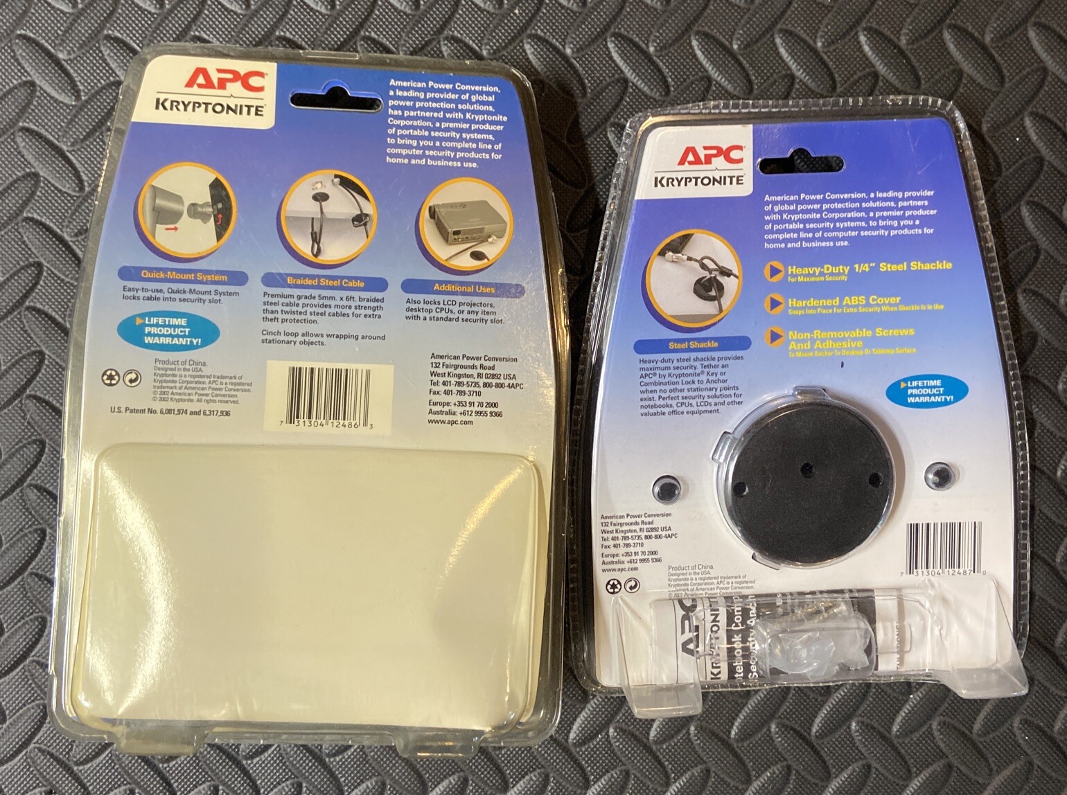 APC Kryptonite Notebook Computer Key lock & Security Anchor New