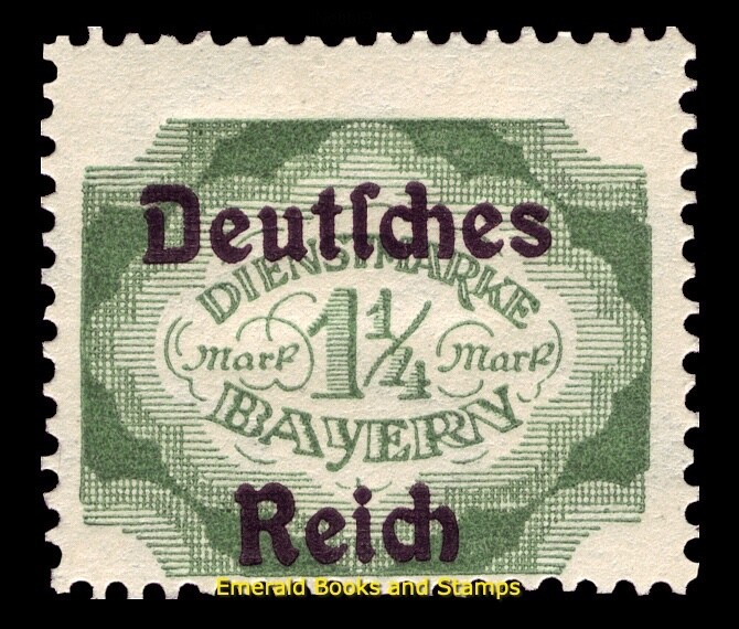 EBS Germany 1920 - Officials - Bavaria Overprint - Michel 47 - MH*