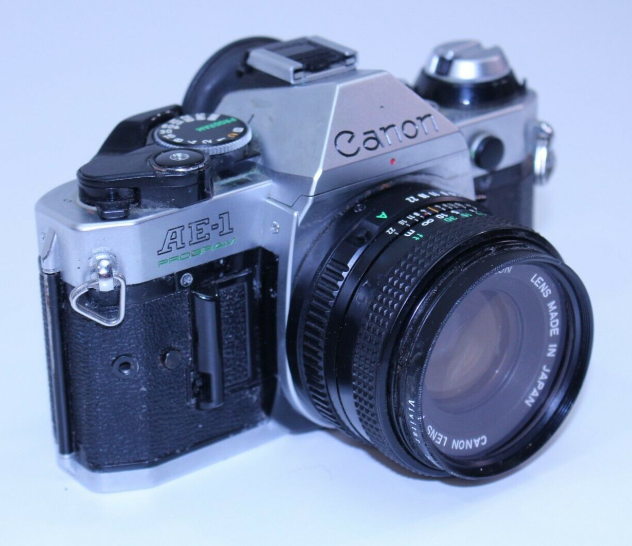 Canon AE-1 Program Film Camera F1.8 FD 50mm NFD VTG SLR Tested Works Japan Rare