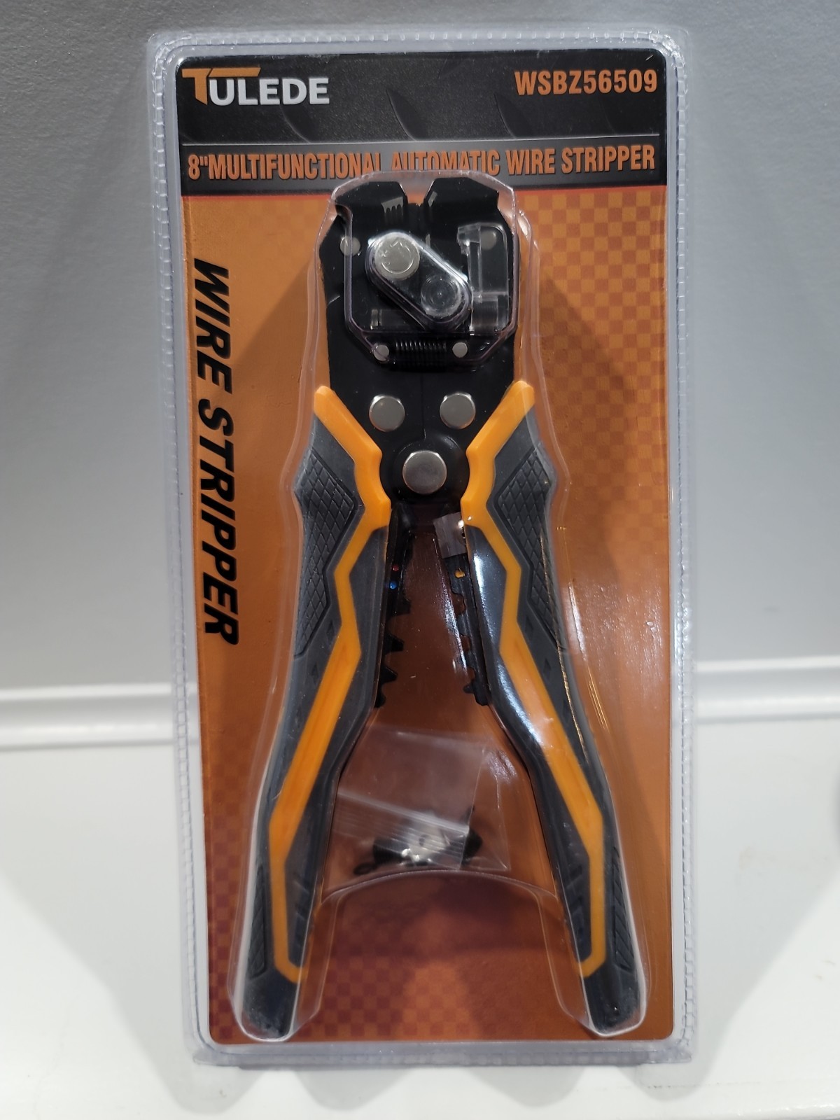 TULEDE Automatic Wire Stripper for 10-24 AWG, 8 Inch Orange and Gray NIB