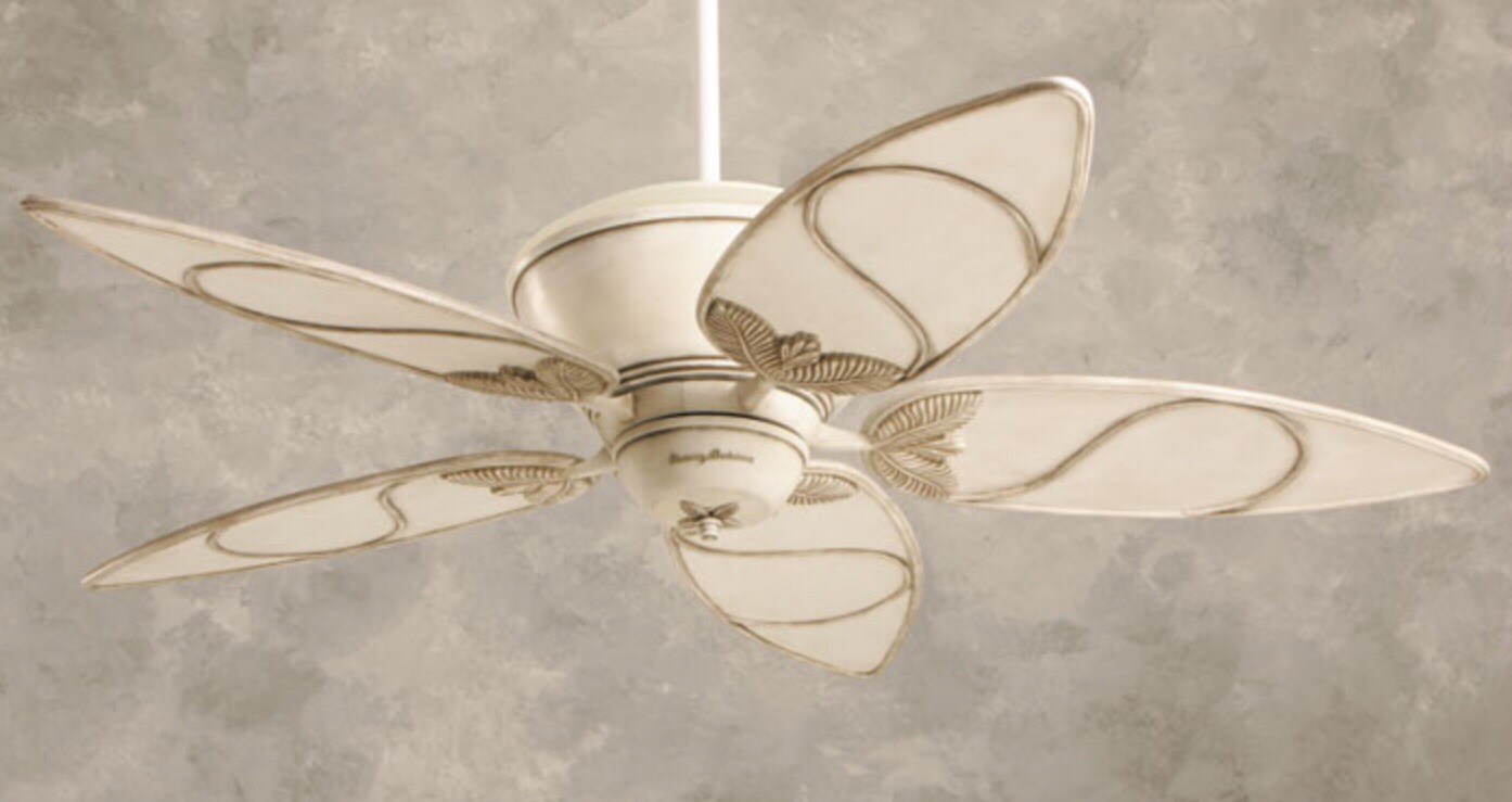 Tommy Bahama Paradise Key Ceiling Fan Colonial White Color