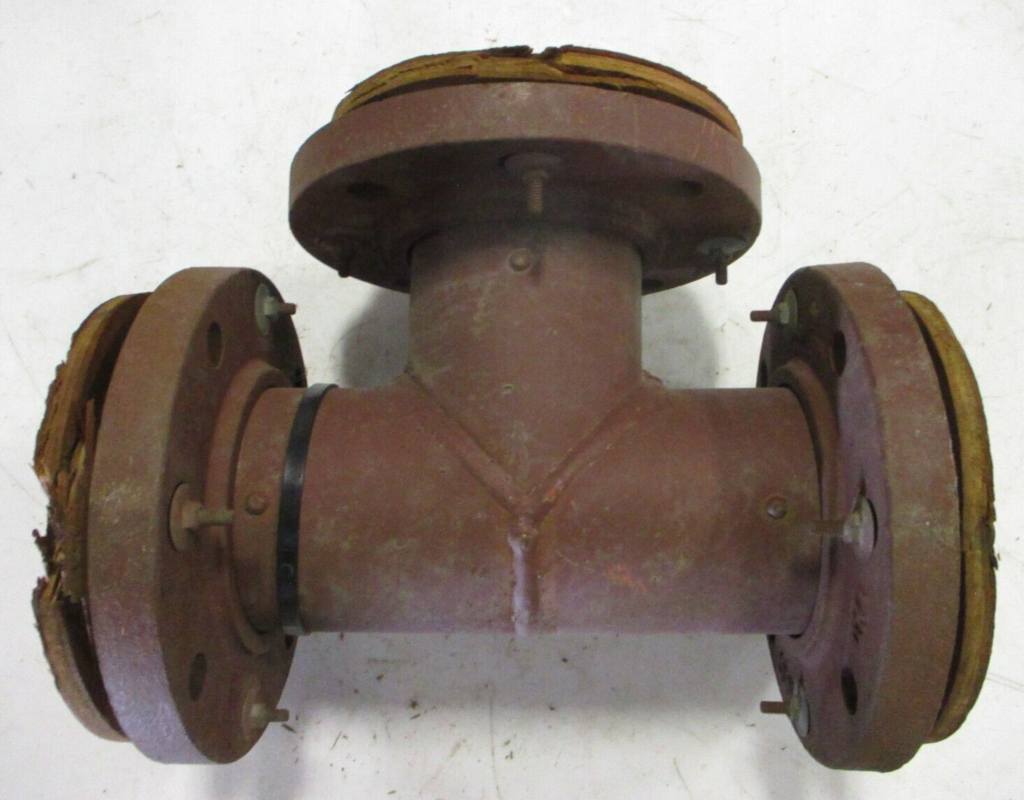 4" Tee RESISTOFLEX Teflon TFE Lined Pipe Fitting Class 150 Rotating Flanged End