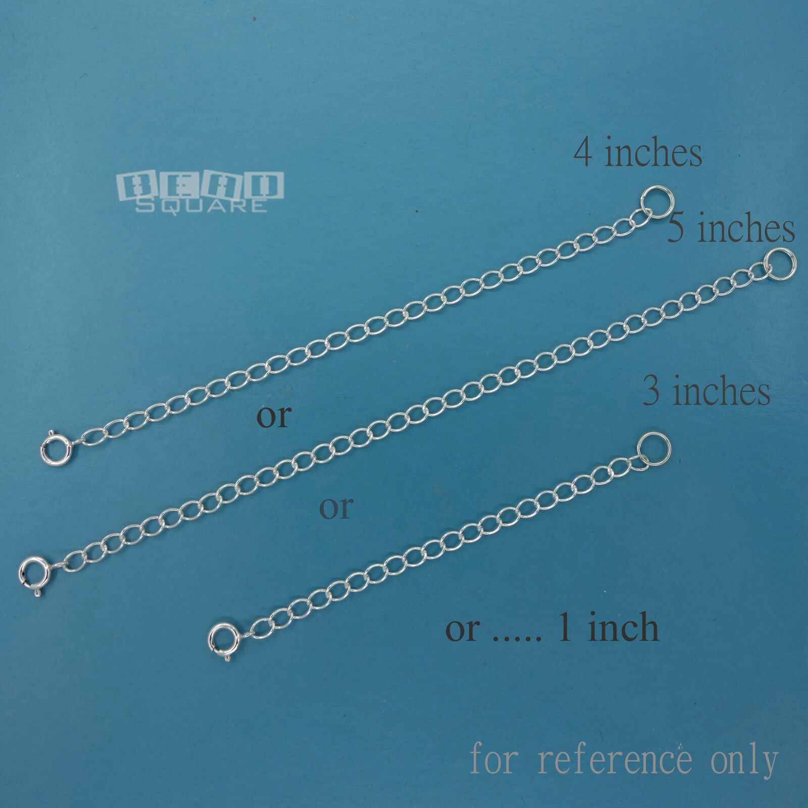 Sterling Silver Chain Connector / Extender Spring Ring Clasp Split Ring Up To 5"