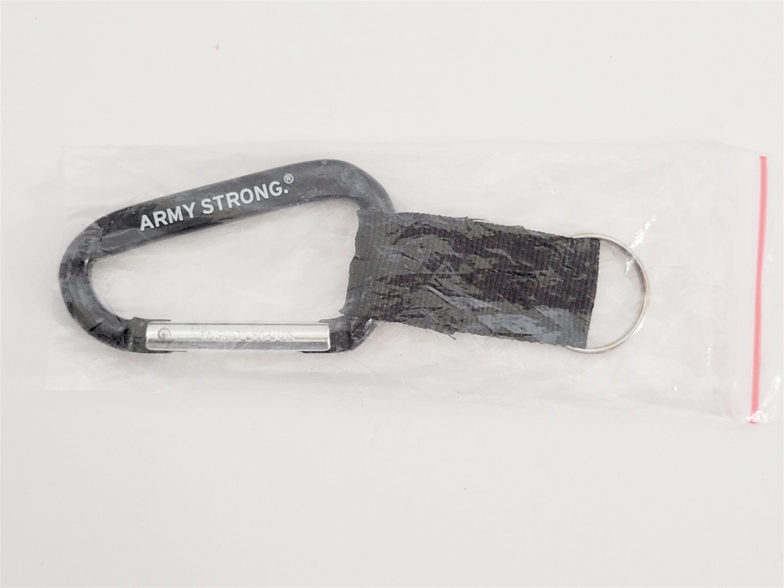 US Army Black Carbiner Keychain Military