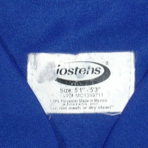 JOSTENS BLUE SIZE 5'1"- 5'3" 100% POLYESTER SCHOOL GRADUTATION GOWN