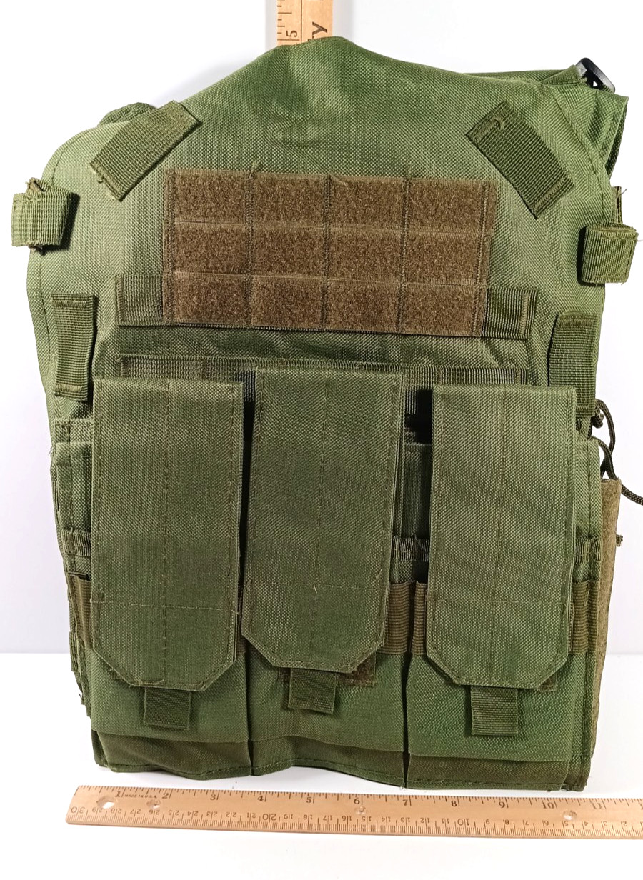Military Paintball Army Tactical Vest Carrier Hunting Vest Mag Pouches Green