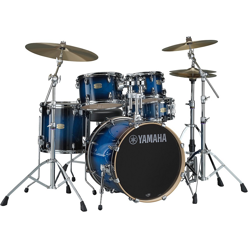 Yamaha Stage Custom Birch 5-Piece Shell Pack 20" Bass Drum Deep Blue Sunburst