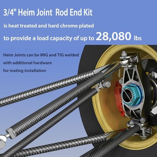 3/4'' Heim Joints Rod End Kit, Right and Left Hand Thread Heim Joint -