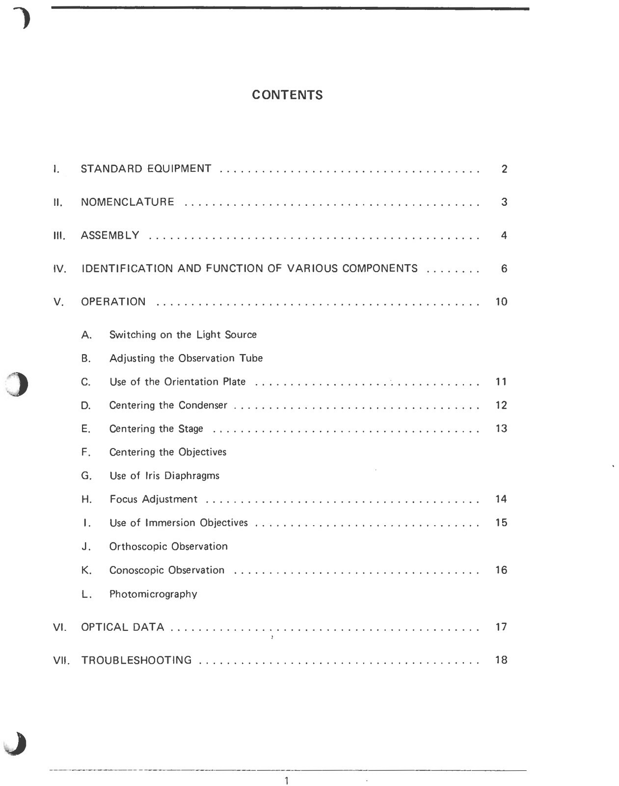 Olympus BHSP Polarizing Microscope OWNER'S INSTRUCTION MANUAL