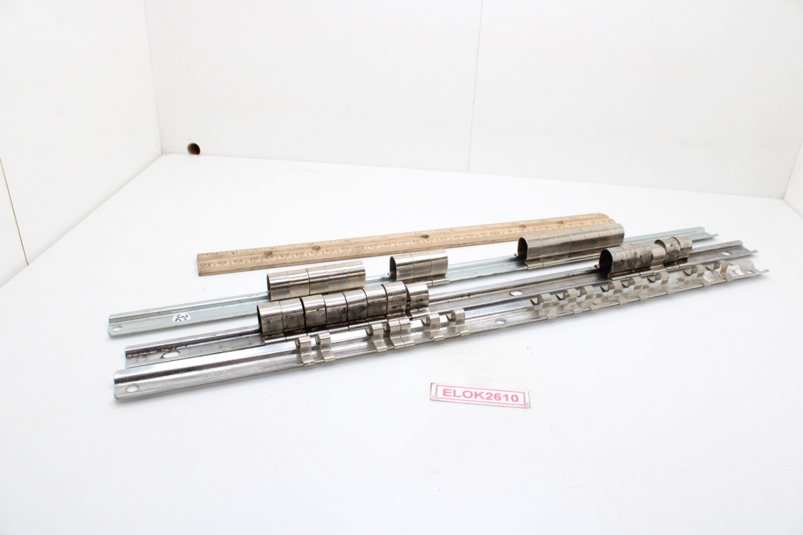 Unbranded Lot Of 3 Socket Organizer Rails With 1/4" 1/2” Clips USA Mountable