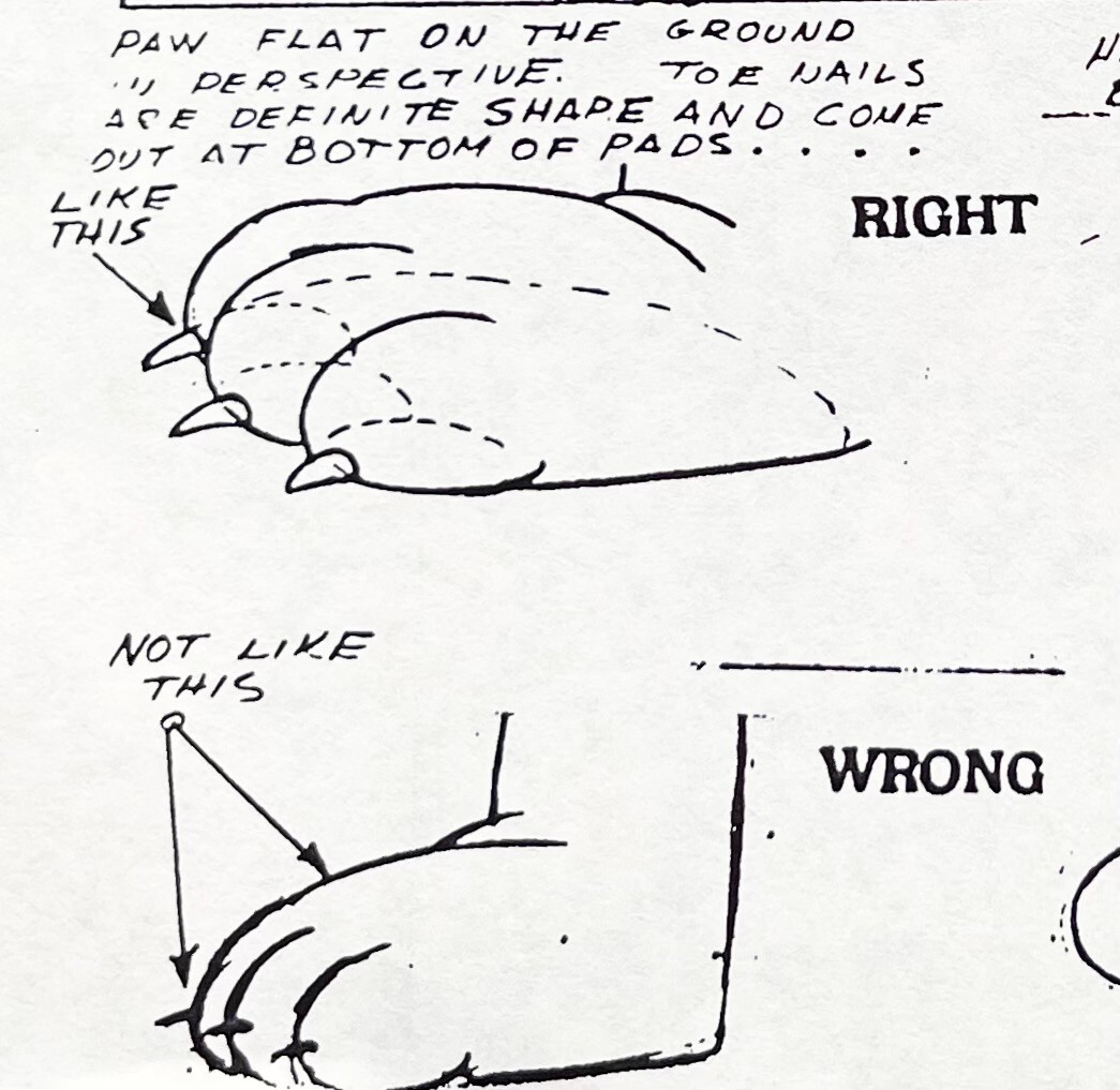 PLUTO Disney ANIMATION Model Sheet PHOTOCOPY FOR "IN BETWEEN AND CLEANUP MEN" 2