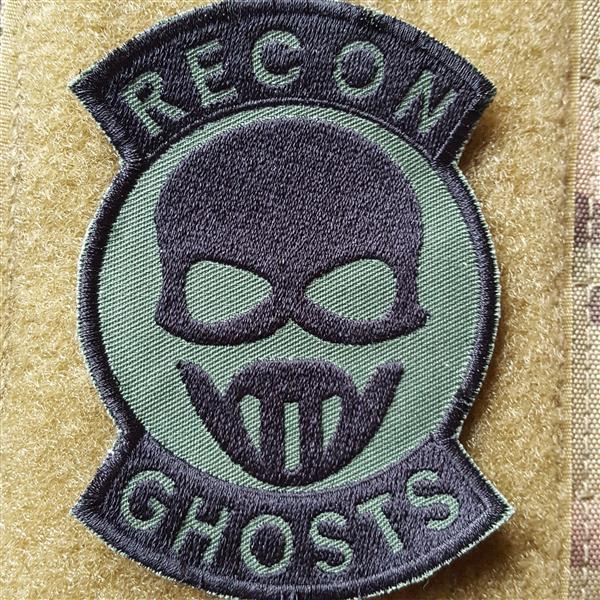 RECON GHOSTS JSOC KSK SAS SP OPS TACTICAL MORALE PATCH Hook and Loop PATCH OLIVE NEW