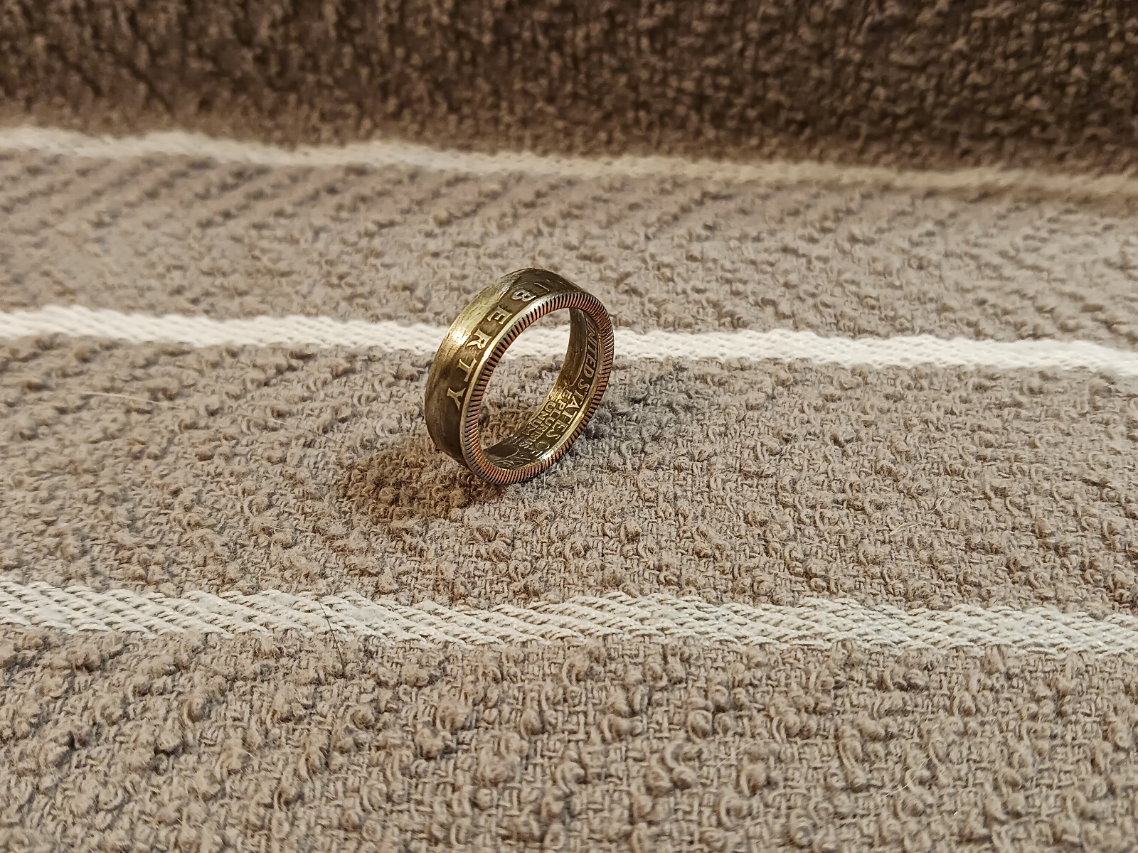 1986 Washington Quarters, Handmade Coin Ring, Size 7