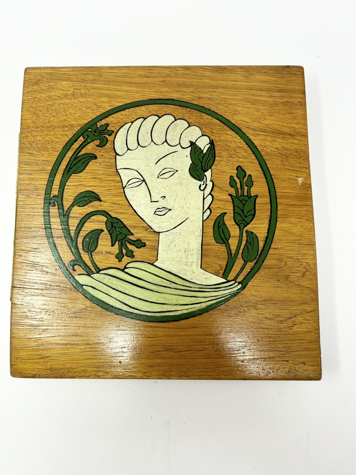 WW2 Wooden Trench Art Folk Art Hand Painted 1944 Southwest Pacific