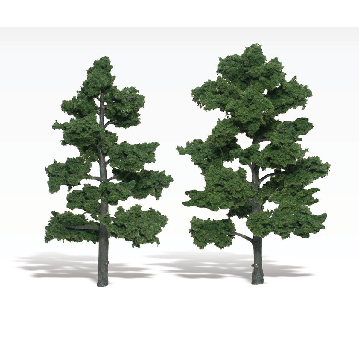 Woodland Scenics TR1516 Deciduous Trees, Medium Green 6"- 7" (2) Ready-Made