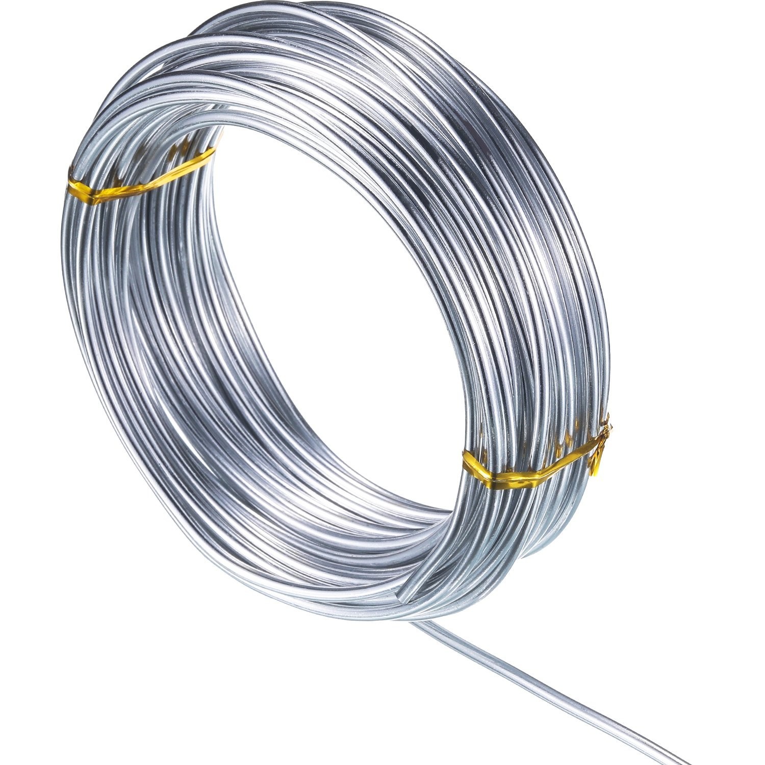 (1 Roll,Silver,10 M X 3 mm) Aluminum Craft Wire for Sculpting Armature Bendable
