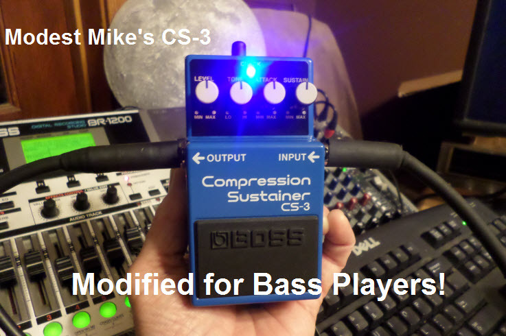 Modest Mike's Boss CS-3 Modified for Bass Players!