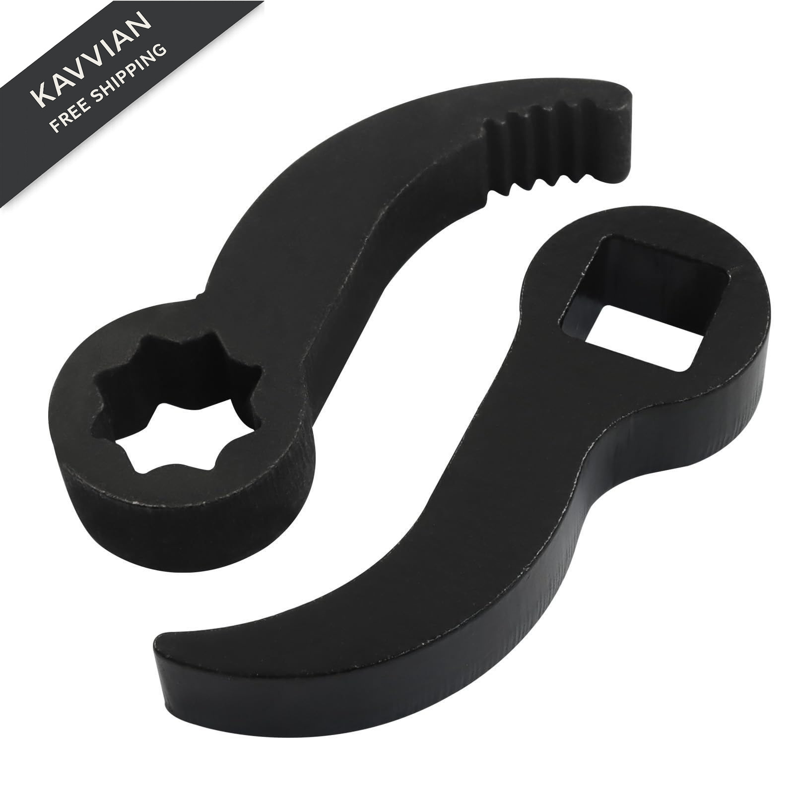 OSVJE 2 Pcs Pry Bar Wrench Adapter Head, Ratchet Double Square+single Square