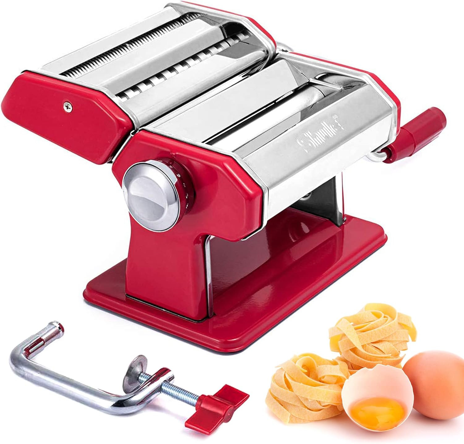 Pasta Maker Machine Stainless Steel Adjustable Pasta Roller and Cutter for Tagli