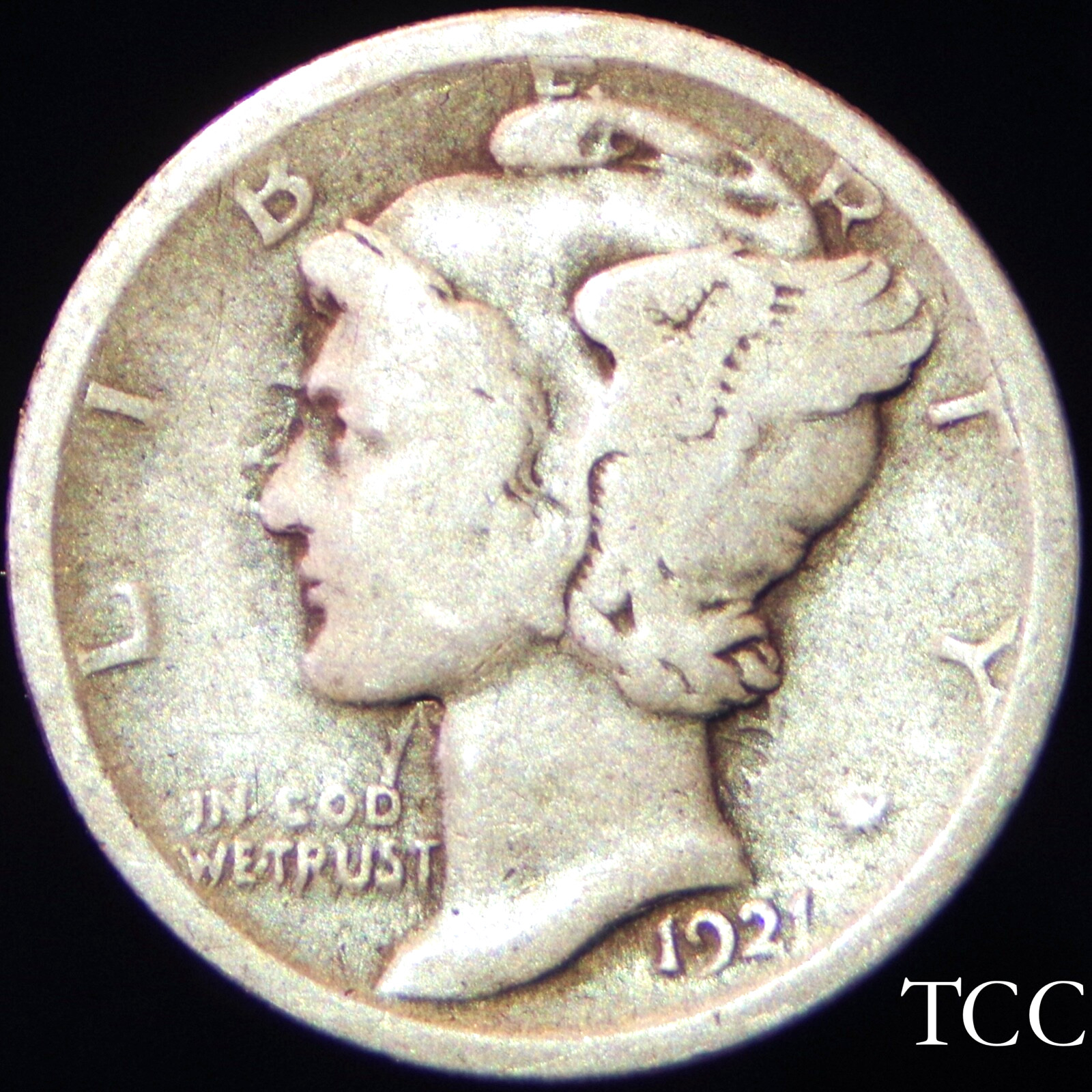 1921 P MERCURY DIME ~ EXCELLENT KEY DATE 10c COIN ~ TCC