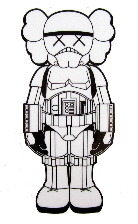 Kaws stormtrooper Sticker Decal XV