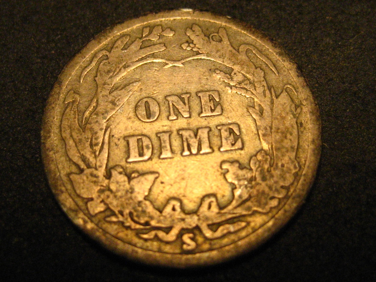 1914-S 90% Silver Barber Dime Good #1