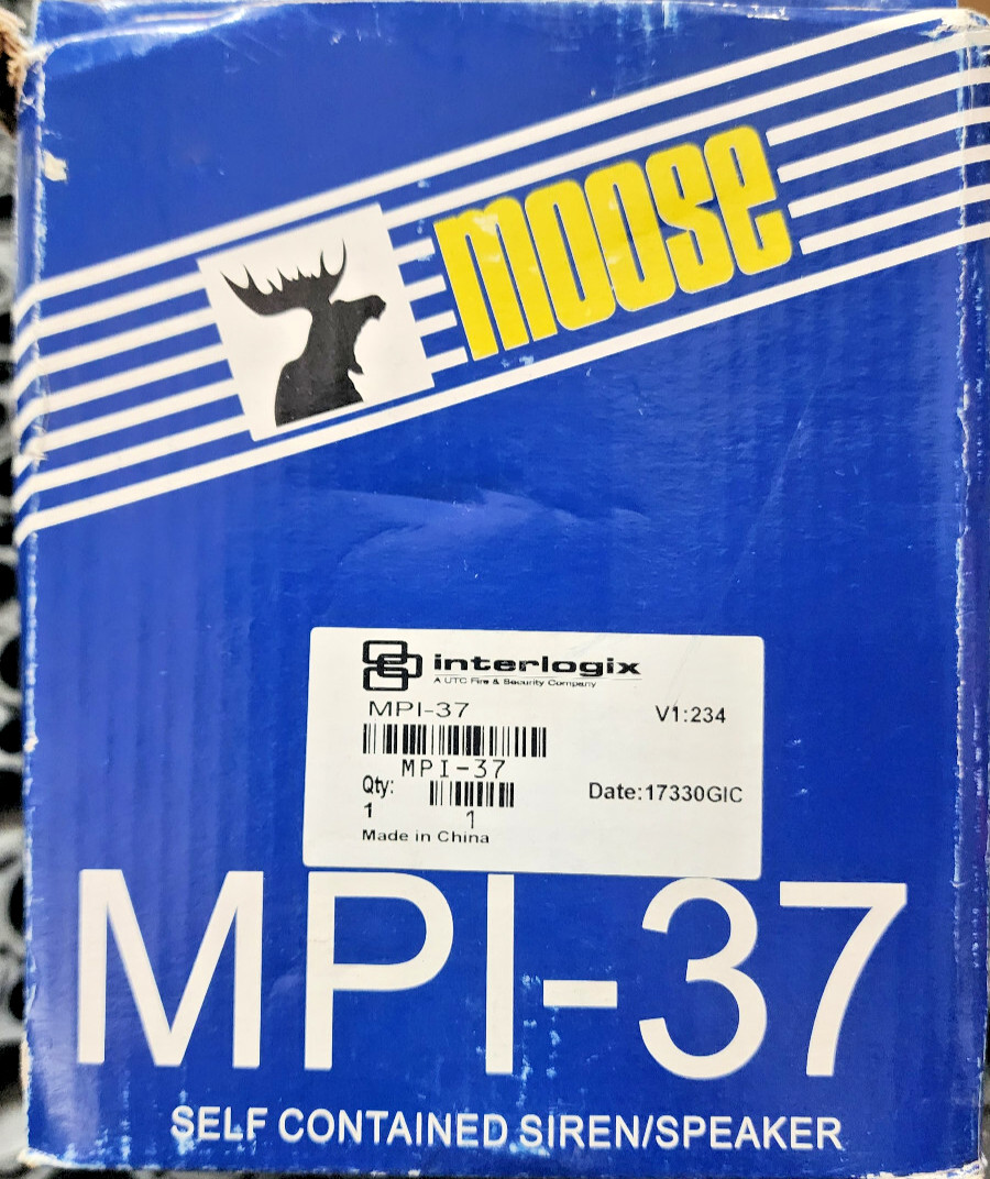 Moose Interlogix  MPI-37, Self Contained Siren Speaker 12V