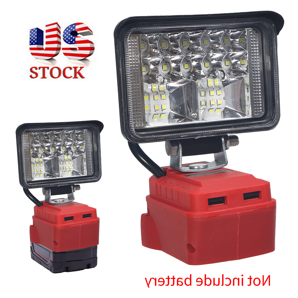 LED Work Light For Milwaukee For M18 Flashlight Work Light 18 LED  Battery