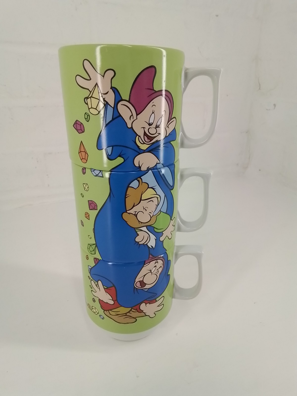 Disney Store Snow White Stacking Mugs Complete Set Of 3