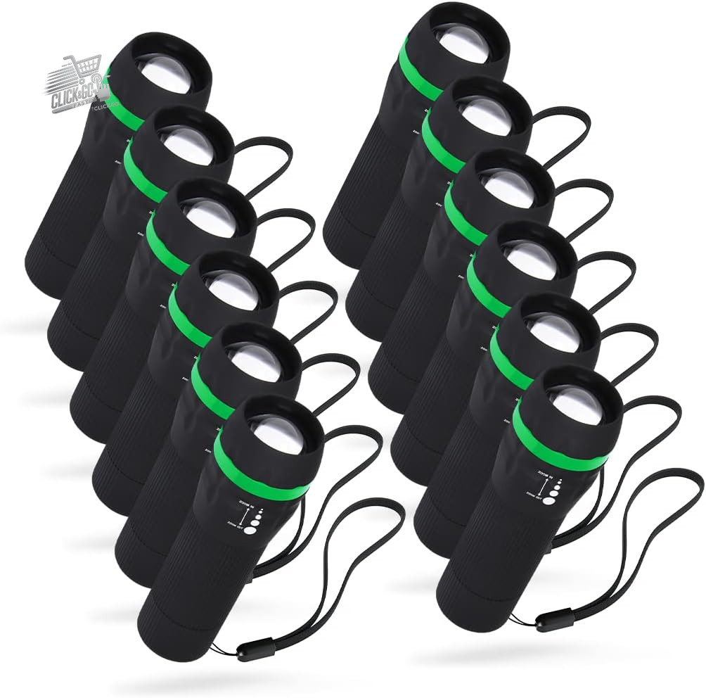 Small Battery Powered LED Flashlight, 12 Piece Pack, Flashlight for Ba