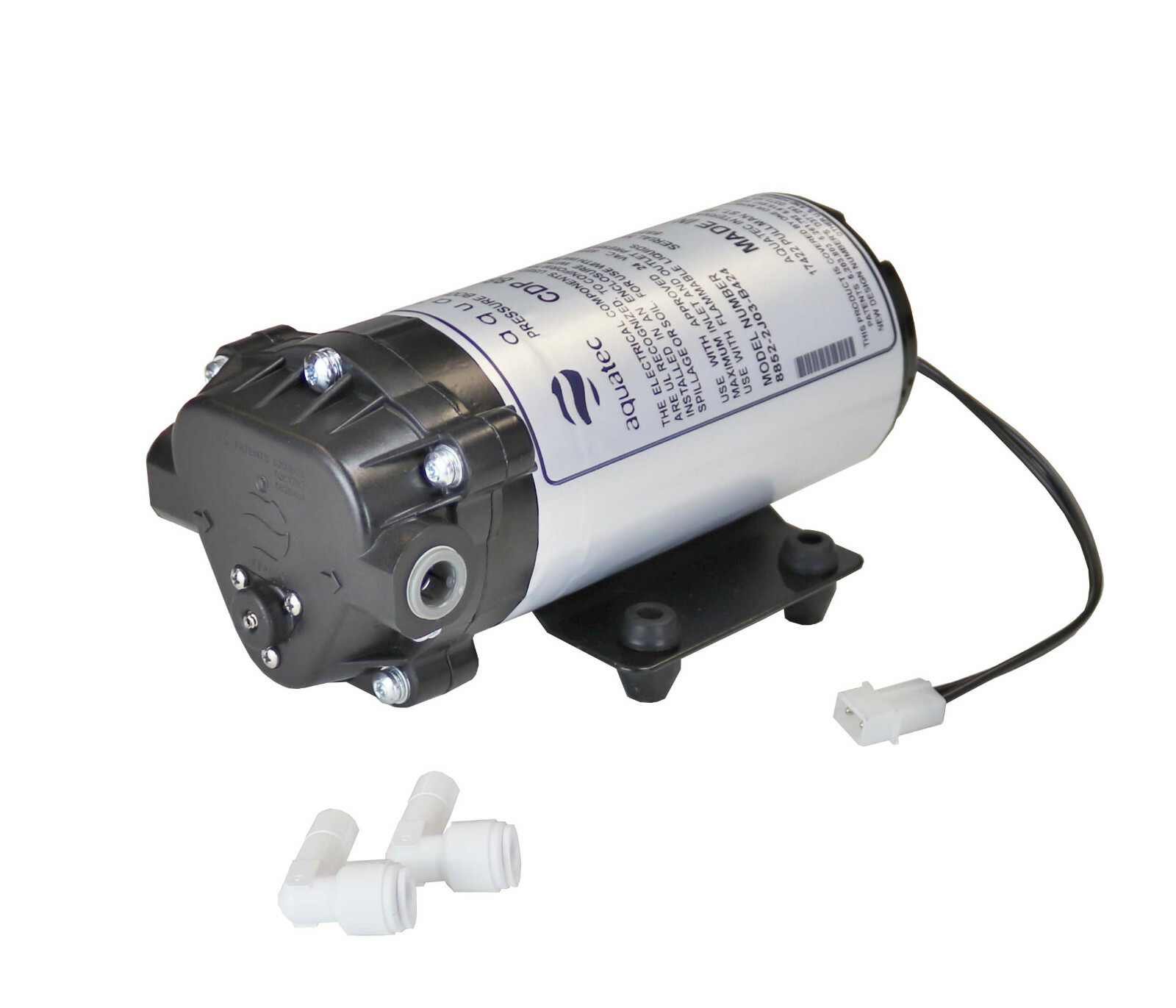 AQUATEC CDP 8800 8852 high flow RO system booster pump 8852-2J03-B424 fittings