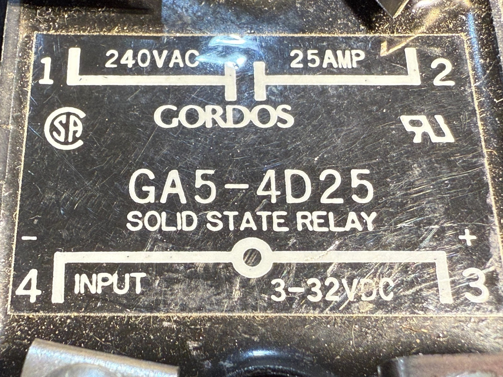 (1) Gordos GA5-4D25 Solid State Relay 25 Amp